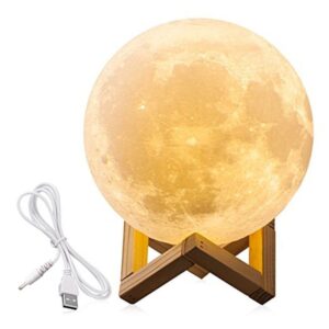 Color Changing Moon Lamp With Wooden Stand